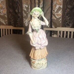 Vintage Victorian Woman Figurine Made By Ucagco Japan 10” tall